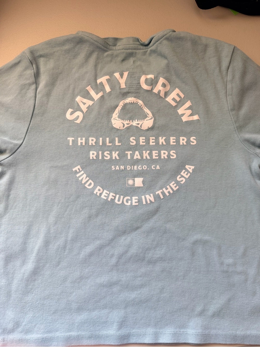 Salty Crew Light Blue Short Sleeve Logo Tee